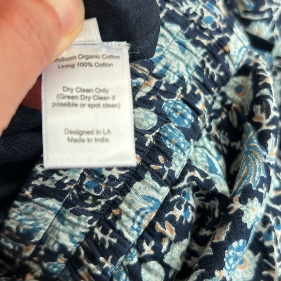 St. Roche Yucca Ankle Crop Tapered Pants In Blue Floral Size M - Picture 9 of 10